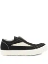 Rick Owens Drkshdw Low Top Sneakers Contrast Stitching In Black