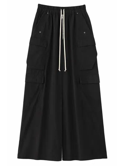Rick Owens Drkshdw Jumbo Belas Drawstring Wide-leg Pants In Black