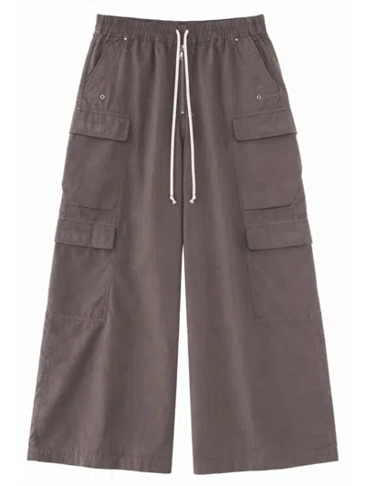 Rick Owens Drkshdw Pantalone Cargo "jumbo Belas" In Brown