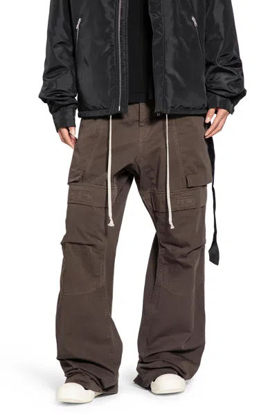 Rick Owens Drkshdw Pantaloni Cargo Stefan In Brown
