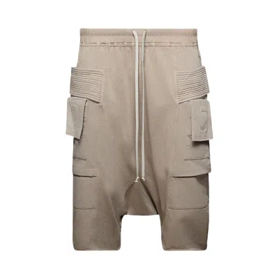 Pre-owned Rick Owens Drkshdw Pantaloni Creatch Cargo Pods 'dirty Pearl' | White | Men's Size S
