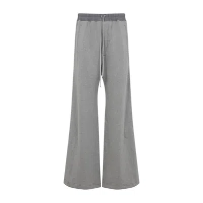 Rick Owens Drkshdw Wide-leg Trousers Elastic Waistband In Gray