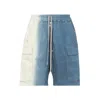 Rick Owens Drkshdw Drkshdw By Rick Owens Gradient Blue Bermuda Shorts With Drawstring Waist In Blue