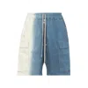 Rick Owens Drkshdw Drkshdw By Rick Owens Gradient Blue Bermuda Shorts With Drawstring Waist In Blue