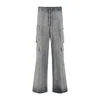 Rick Owens Drkshdw Double Cargo Jumbo Trousers In Blue