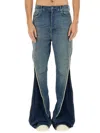 Rick Owens Drkshdw Indigo Hollywood Bolan Banana Jeans In Denim