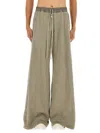 Rick Owens Drkshdw Wide-leg Trousers With Side And Back Pockets In Green