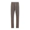 Rick Owens Drkshdw Dust Grey Cotton Drawstring Pants With Relaxed Fit In Grey