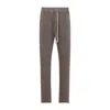 Rick Owens Drkshdw Dust Grey Cotton Drawstring Pants With Relaxed Fit In Grey