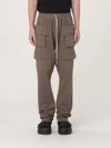 Rick Owens Drkshdw Gray Hollywood Creatch Wide Cargo Drawstring Pants In Dust