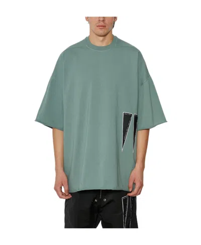 Rick Owens Drkshdw Patch-detail Oversized T-shirt In Green