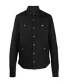 Rick Owens Drkshdw Patch Pocket Cotton Shirt Jacket In Black