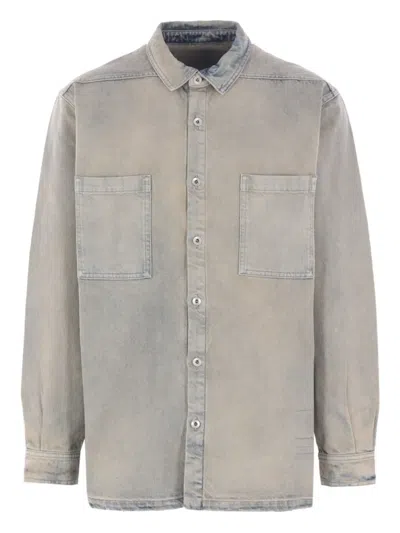 RICK OWENS DRKSHDW PATCH-POCKETS DENIM JACKET