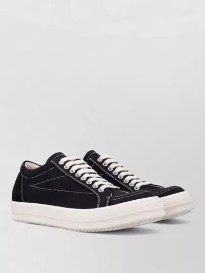Rick Owens Drkshdw Penta Low Top Sneakers Contrast Stitching In Black