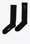 Rick Owens Drkshdw Pentagram Ankle Socks In Black