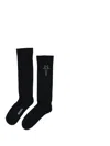 Rick Owens Drkshdw Pentagram Knee High Socks In Black