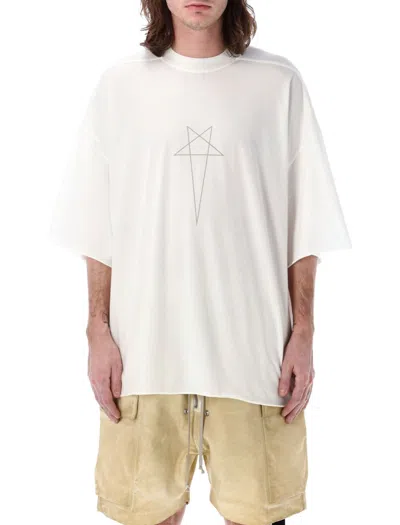 RICK OWENS DRKSHDW DRKSHDW BY RICK OWENS PENTAGRAM PRINT OVERSIZED T-SHIRT