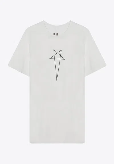 RICK OWENS DRKSHDW PENTAGRAM PRINT T-SHIRT