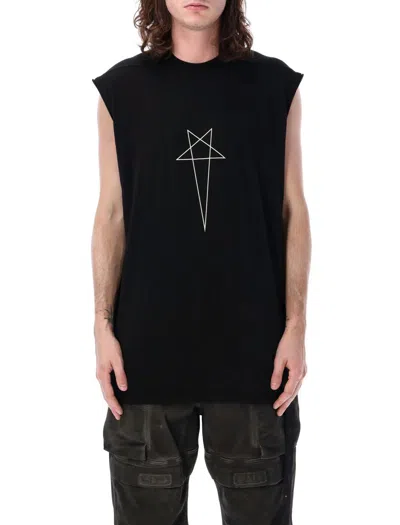 Rick Owens Drkshdw Tarp T In Black Milk