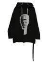 Rick Owens Drkshdw Peter Graphic-print Hoodie In Black