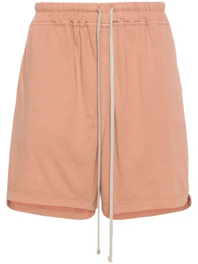 Rick Owens Drkshdw Phleg Cotton Shorts In Nude