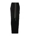 RICK OWENS DRKSHDW PILLAR DRAWSTRING-WAIST MAXI SKIRT