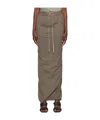 Rick Owens Drkshdw Pillar Maxi Skirt In Gray