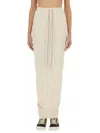 Shop Rick Owens Drkshdw "pillar" Maxi Skirt In Beige