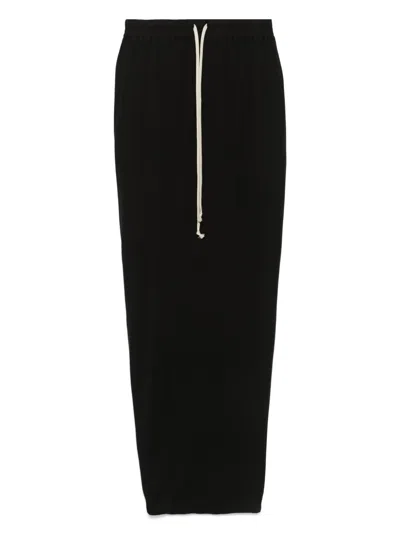 Rick Owens Drkshdw Pillar Maxi Skirt In Black
