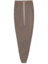 Rick Owens Drkshdw Column Skirt With Rear Slit And Pockets In Brown