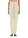 Rick Owens Drkshdw "pillar" Maxi Skirt In Ivory