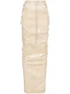 Rick Owens Drkshdw Pillar Maxi Skirt In Neutrals