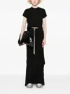 Rick Owens Drkshdw Pillar Maxirock In Schwarz