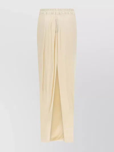 Rick Owens Drkshdw Pillar Skirt With Elastic Waistband And Drawstring In Neutral