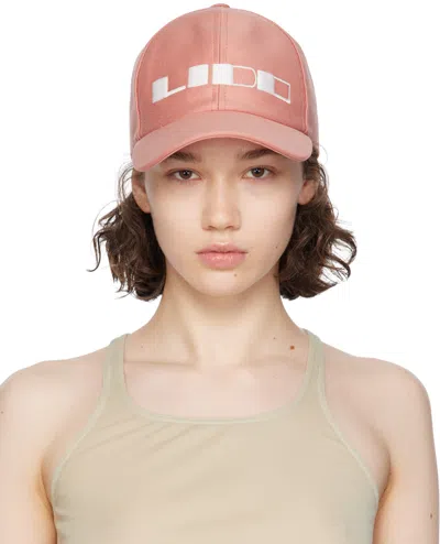 Rick Owens Drkshdw Pink Baseball Cap In 1311 Dark Pink/milk
