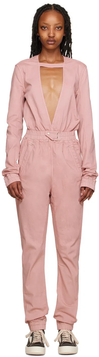 Rick Owens Drkshdw Eclipse Cut-out Sweatshirt In Pink