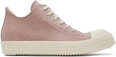 Rick Owens Drkshdw Pink Low Sneaks Sneakers In 1311 Dark Pink/milk/