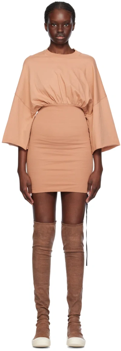 Rick Owens Drkshdw Pink Tommy Minidress In 13 Dark Pink