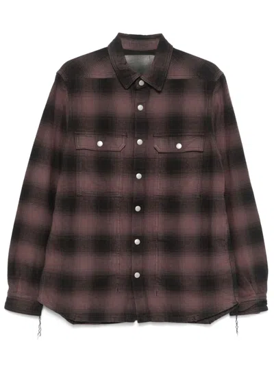 Rick Owens Drkshdw Brown Porterville Outershirt Jacket In Terra