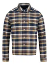 Rick Owens Drkshdw Cropped Plaid Outershirt In Blue