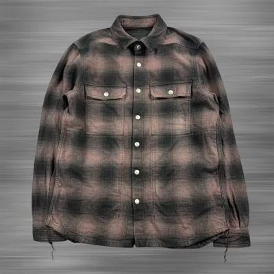 Pre-owned Rick Owens Drkshdw Plaid ‘purple' Outershirt