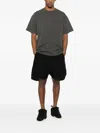 Rick Owens Drkshdw Pocket Frayed Shorts In Brown
