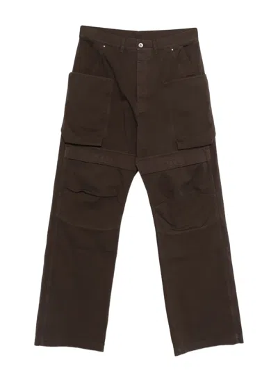 Rick Owens Drkshdw Pocket Trousers In Brown
