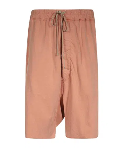 Rick Owens Drkshdw Pods Drop-crotch Shorts In Pink
