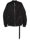 Rick Owens Drkshdw Classic Flight Padded Bomber Jacket In Schwarz