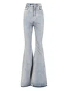 Rick Owens Drkshdw Bootcut Jeans Faded Wash In Light Blue
