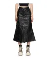 Rick Owens Drkshdw Drkshdw By Rick Owens Woman Denim Skirt Black Size S Cotton In Black