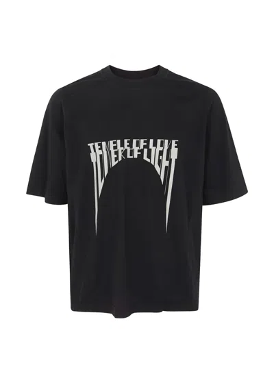 Rick Owens Drkshdw Porterville Graphic-print Hanging-strap T-shirt In Black
