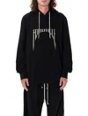 Rick Owens Drkshdw Drkshdw By Rick Owens Oversized Hoodie Black And Milk In Black