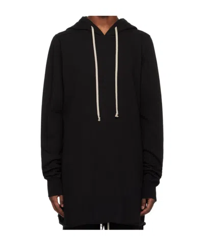 Rick Owens Drkshdw Black Porterville Cropped Hoodie In 09 Black